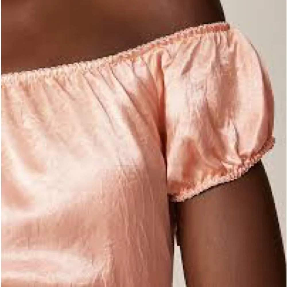 NWT $178 J. CREW slip dress off shoulder peachy 4